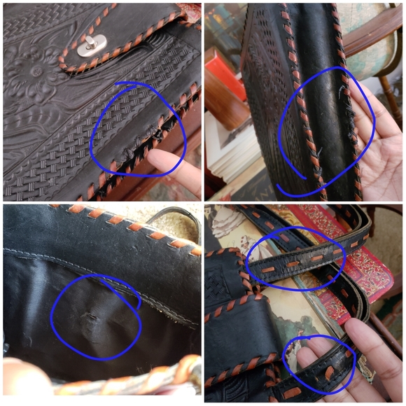 🚫SOLD🚫 Vintage Leather Hand tooled Purse Bag - Picture 7 of 7